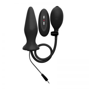 Shots Ouch! Plug Hinchable Vibrador de Silicona Color Negro barato