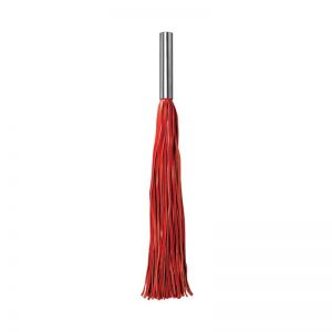 Shots Ouch! Whips and Paddles Flogger con Mango de Metal Rojo barato