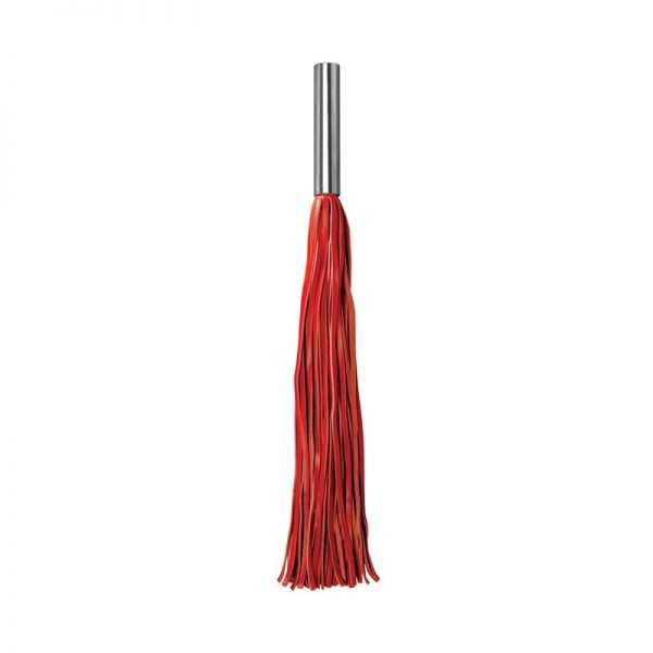 Shots Ouch! Whips and Paddles Flogger con Mango de Metal Rojo barato