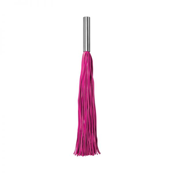 Shots Ouch! Whips and Paddles Flogger con Mango de Metal Rosa barato