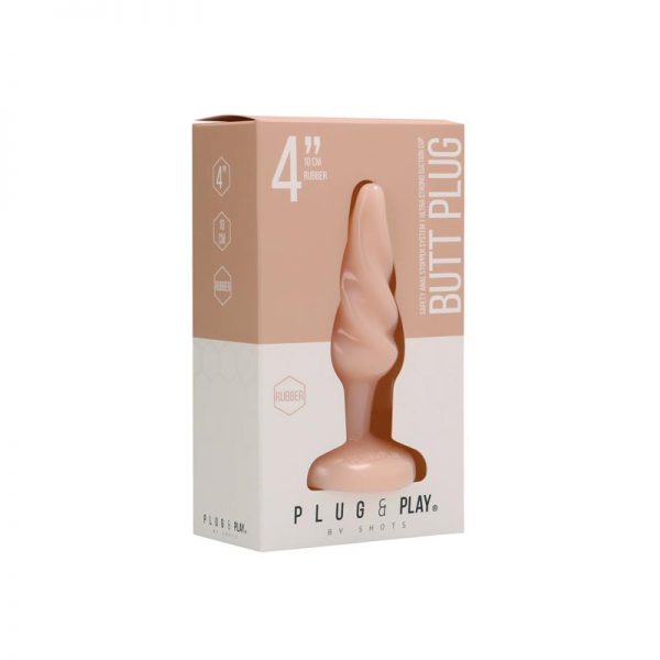 Shots Plug & Play Plug Anal Rounded 10 cm Color Natural de calidad