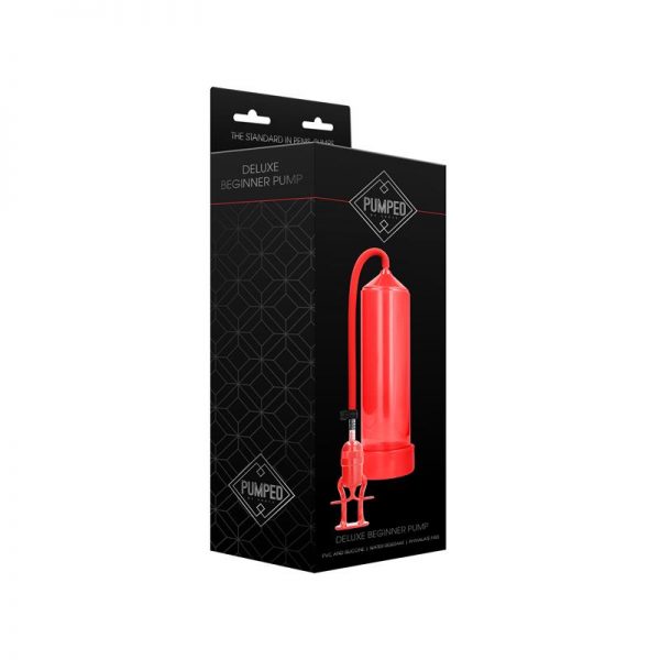 Shots Pumped Succionador de Pene para Principiantes Deluxe Color Rojo de calidad