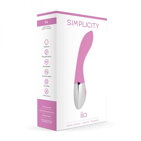Shots Simplicity Vibrador Clásico ILA Rosa de calidad