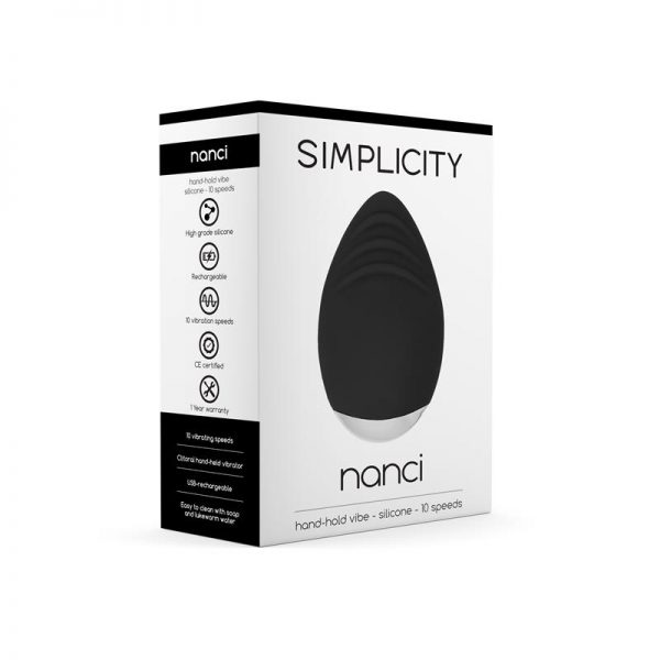 Shots Simplicity Vibrador de Mano NANCI Negro marca SIMPLICITY