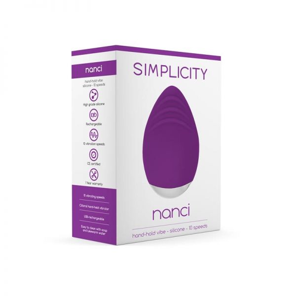 Shots Simplicity Vibrador de Mano NANCI Púrpura de calidad