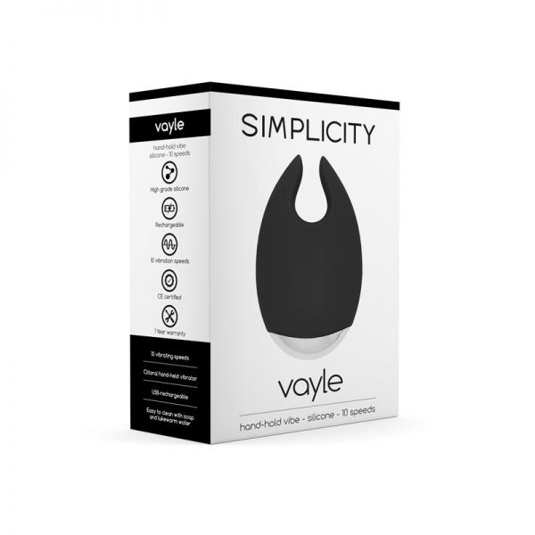 Shots Simplicity Vibrador de Mano VAYLE Negro marca SIMPLICITY