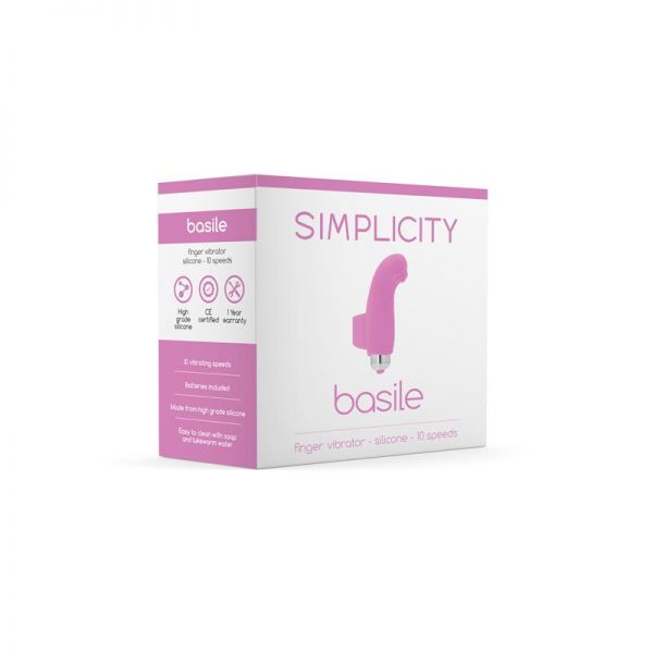 Shots Simplicity Vibrador para el Dedo BASILE Rosa marca SIMPLICITY
