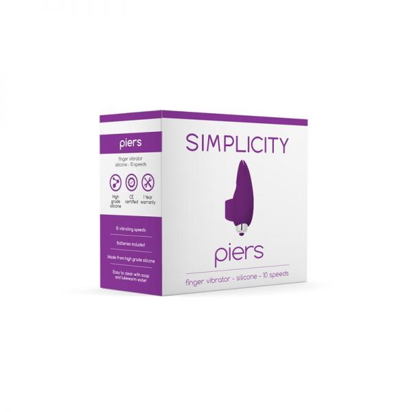 Shots Simplicity Vibrador para el Dedo PIERS Púrpura de calidad