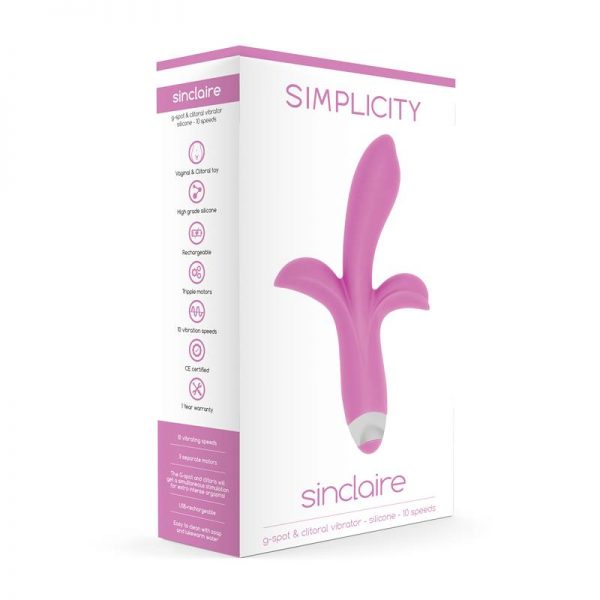 Shots Simplicity Vibrador Punto G SINCLAIRE Rosa de calidad