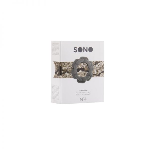 Shots Sono Anillo con Forma de Cadena No.4 Gris de calidad