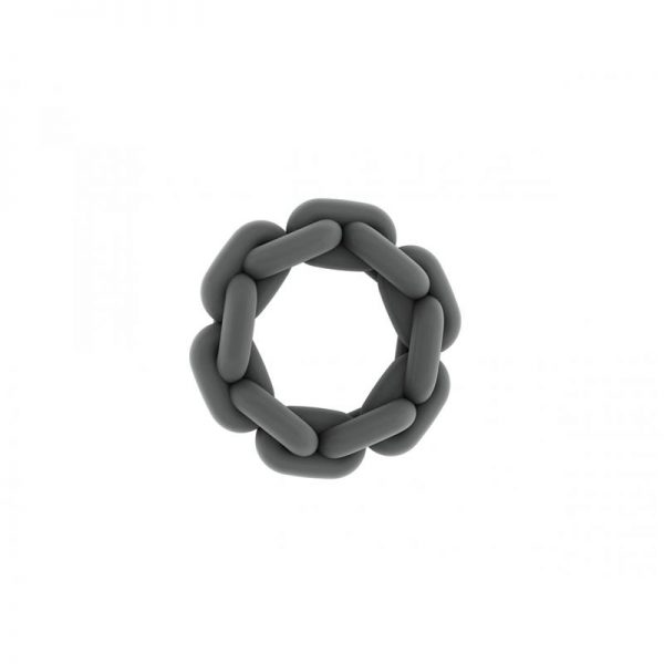 Shots Sono Anillo con Forma de Cadena No.4 Gris barato