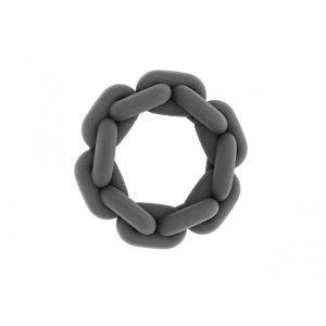 Shots Sono Anillo con Forma de Cadena No.5 Gris barato