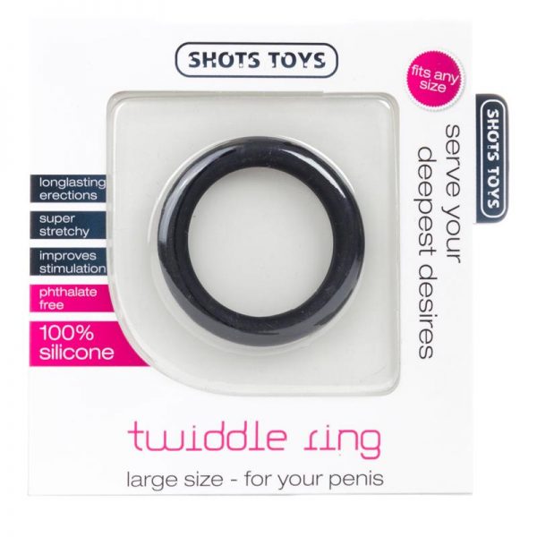 Shots Toys Anillo para el Pene Color Negro Grande de calidad