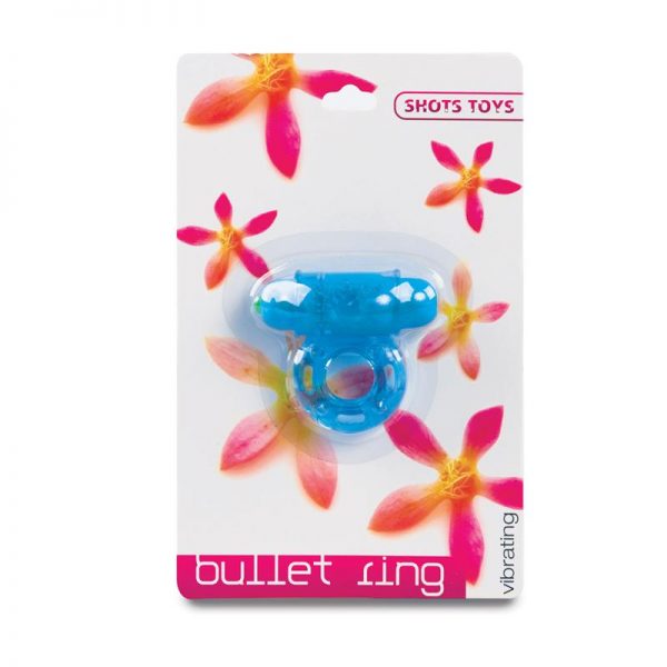 Shots Toys Anillo Vibrador con Bala Azul de calidad