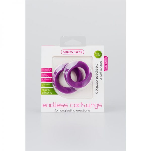 Shots Toys Anillos para el Pene Grande y Pequeño Color Lila de calidad