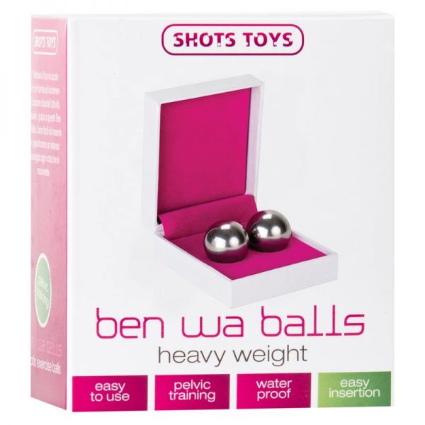 Shots Toys Ben Wa Bolas Plateadas de calidad