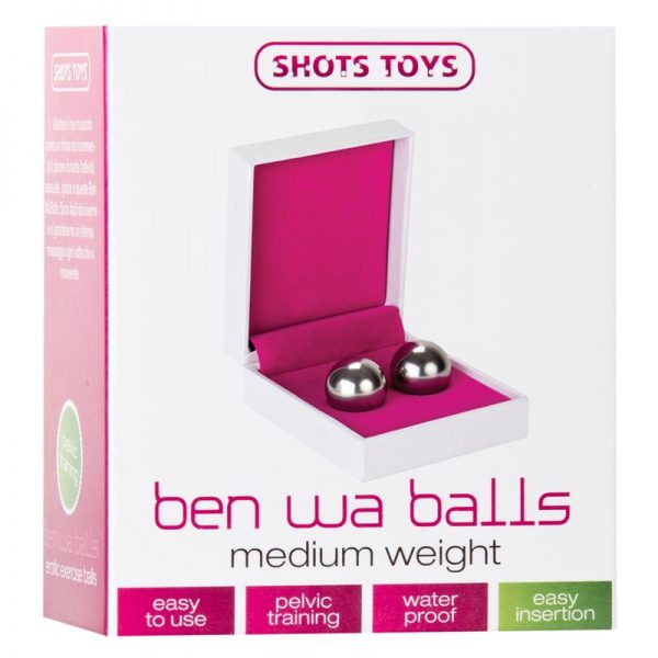 Shots Toys Ben Wa Bolas Plateadas Medianas de calidad