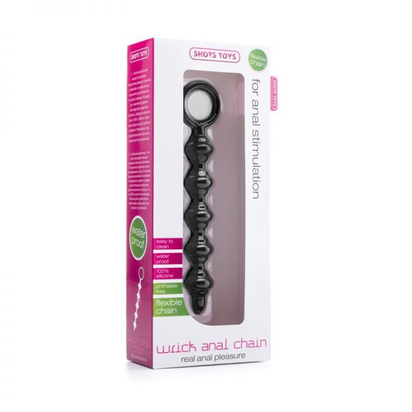 Shots Toys Cadena Anal Negro de calidad