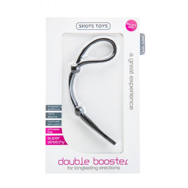 Shots Toys Double Booster Negro de calidad