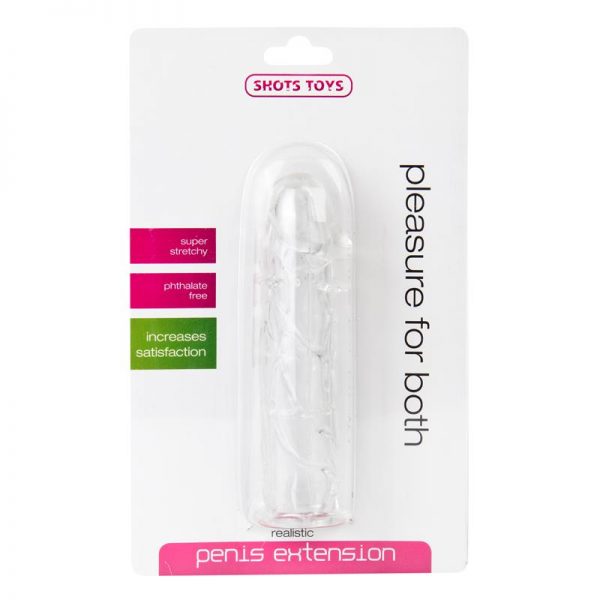 Shots Toys Extensión de Pene Realística Transparente de calidad