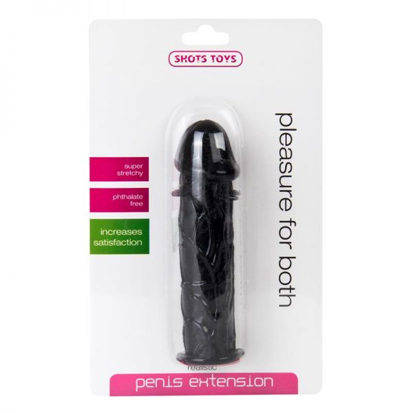 Shots Toys Extensión para el Pene Realístico Negro de calidad