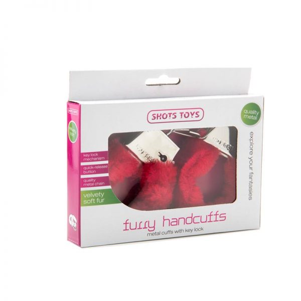 Shots Toys Furry Esposas Rojo de calidad