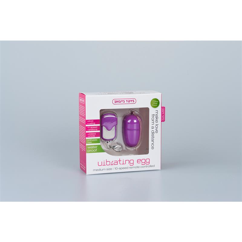 Shots Toys Huevo Vibrador 10 Velocidades Control Remoto Lila barato