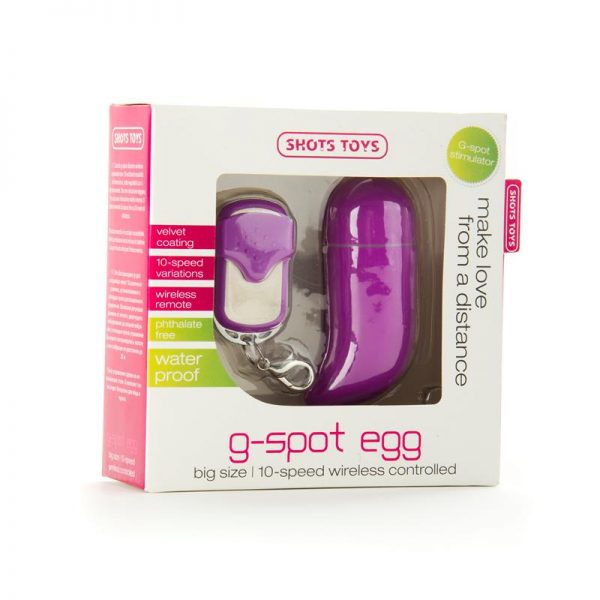 Shots Toys Huevo Vibrador G-Spot 10 Velocidades Control Remoto Lila de calidad