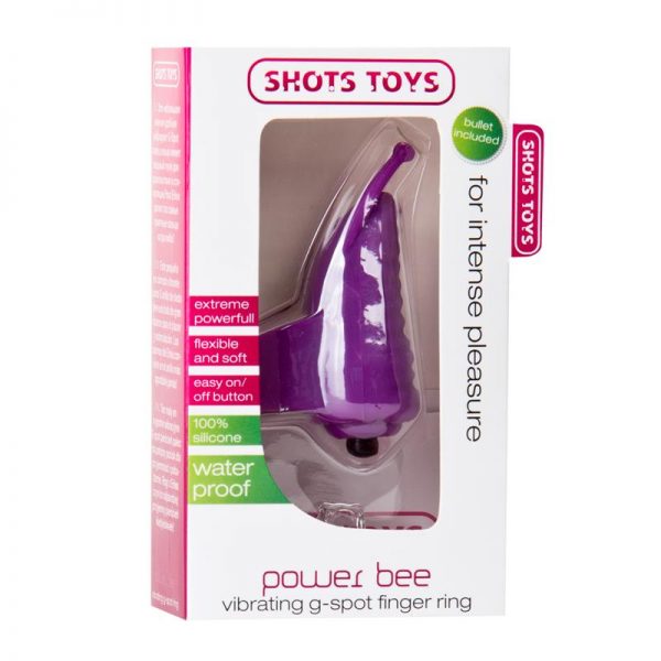 Shots Toys Power Bee Anillo para el Dedo Color Lila de calidad