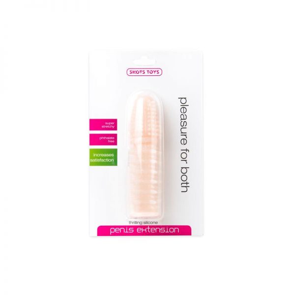 Shots Toys Thrilling Silicone Penis Extension Color Natural de calidad