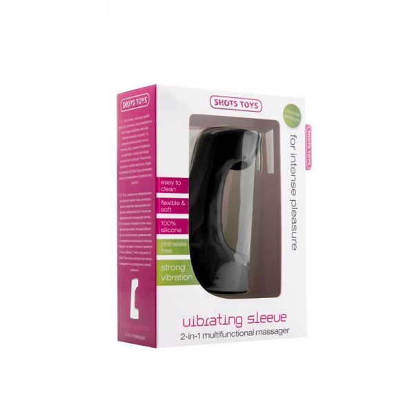 Shots Toys Vibrating Sleeve Negro de calidad