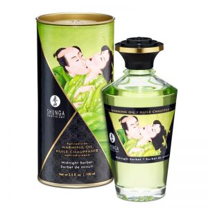 Shunga Aceite de Masaje Efecto Calor Aroma Sorbete de Medianoche barato