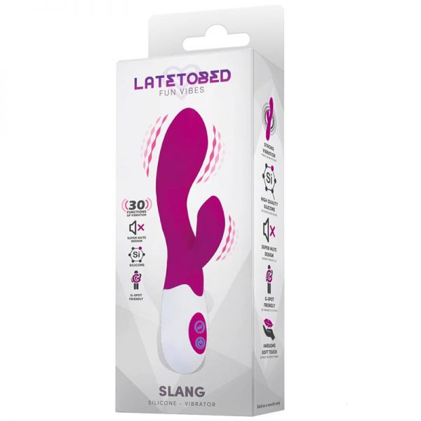 Slang Vibrador con Estimulador USB Silicona fabricado por LATETOBED