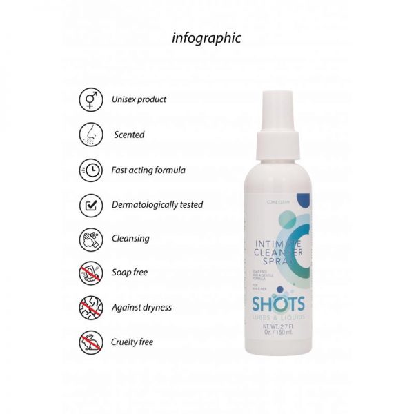 Spray Limpiador Íntimo 150 ml de la tienda erótica web www.tiendaeroticaweb.es