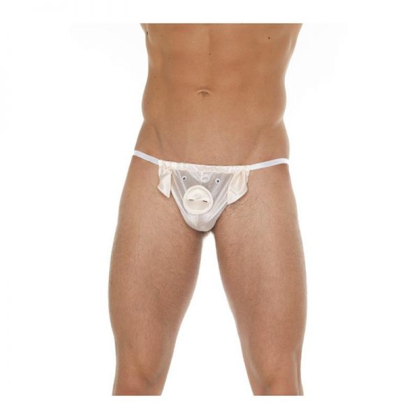 Tanga Cerdito Blanco Talla Única de la marca AMORABLE