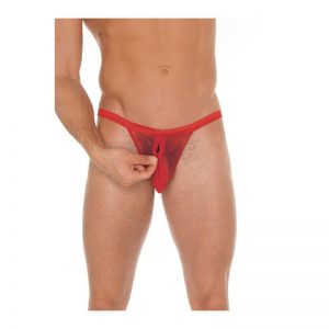 Tanga con Cremallera Rojo Talla Única de la marca AMORABLE
