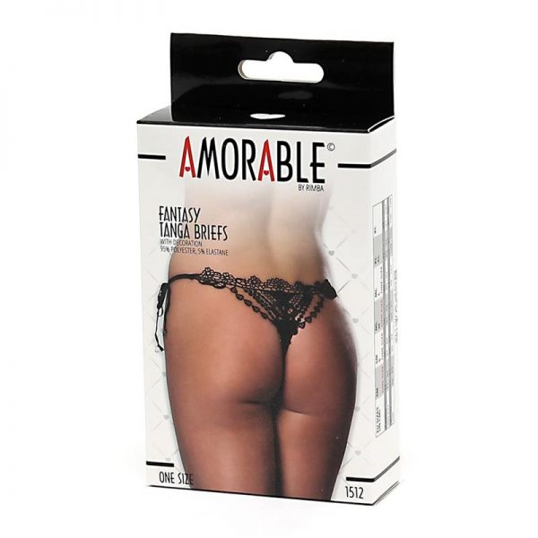 comprar Tanga Fantasia Negro Talla Unica en sex shop online