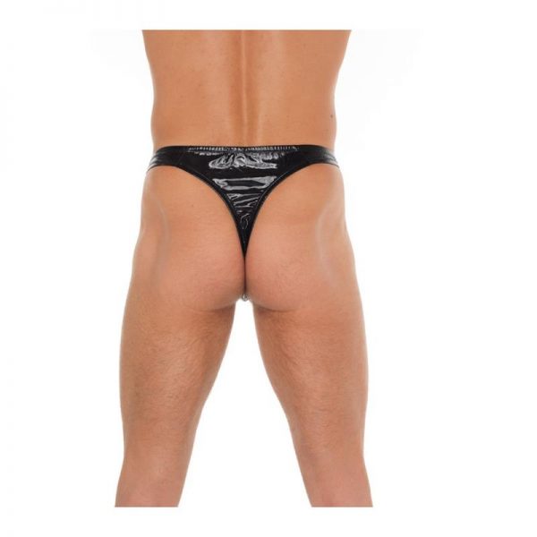 Tanga Negro Brillante Talla Única fabricado por AMORABLE
