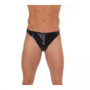 Tanga Negro Brillante Talla Única de la marca AMORABLE
