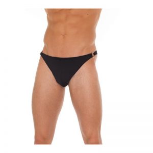 Tanga Negro con Hebilla Talla Única de la marca AMORABLE