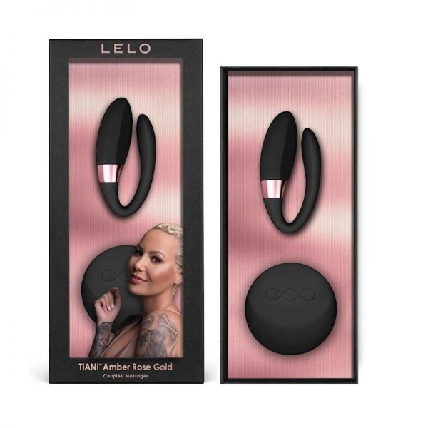 TIANI AMBER Vibrador Parejas Negro/Oro Rosa fabricado por LELO