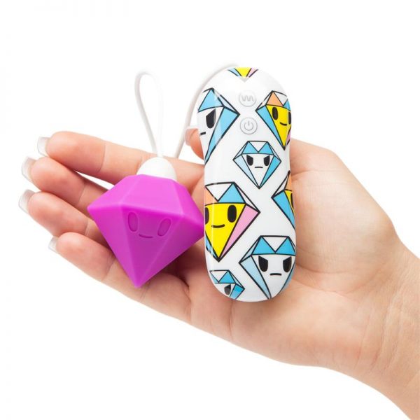 tokidoki 10 Function Silicone Estimulador Vibrador Clítoris Diamante Lila diseñado por TOKIDOKI