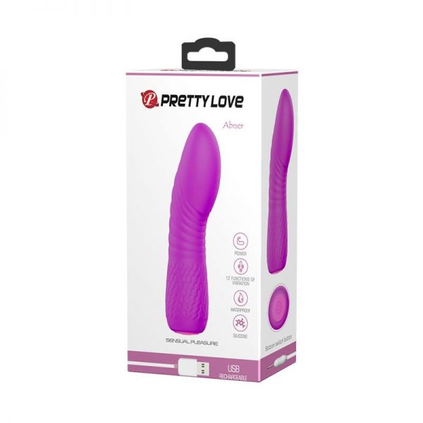 Vibrador Abner USB Silicona Purpura diseñado por la marca PRETTYLOVE