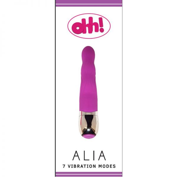 comprar Vibrador Alia Purpura Silicona 17.5 x 3.2 cm barato y de calidad
