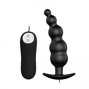 Vibrador Anal Burbujas Negro con Control Remoto diseñado por la marca PRETTYLOVE