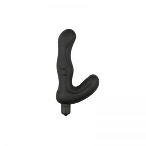 Vibrador Anal Estimulador Perineo Silicona- Negro de la marca EASYTOYS