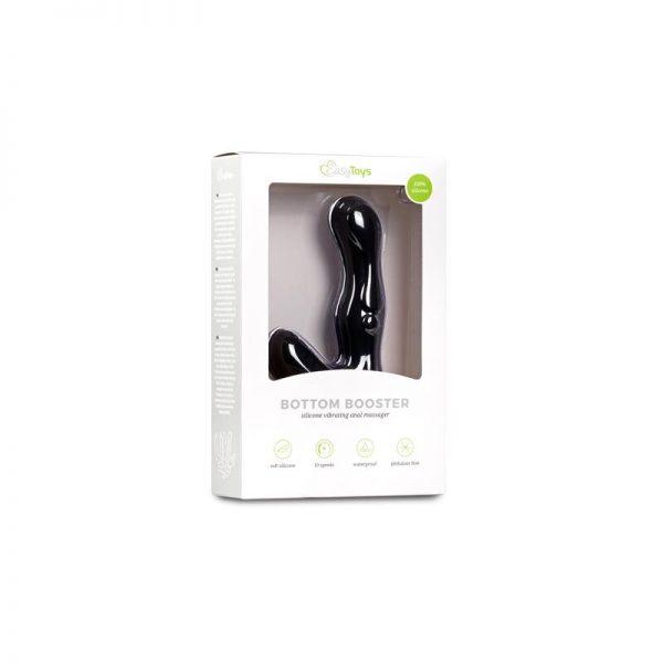 Vibrador Anal Estimulador Perineo Silicona- Negro de la tienda erótica web www.tiendaeroticaweb.es
