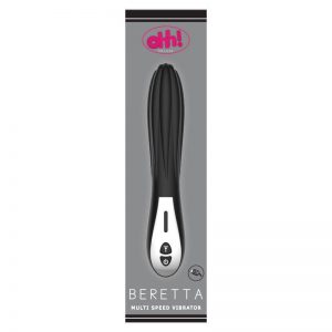 Vibrador Beretta Silicona 22 x 4.6 cm Negro diseñado por la marca OHH TOYS DELUXE