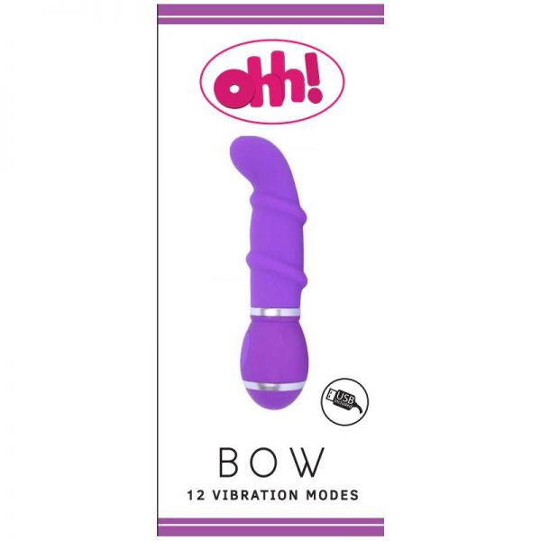 comprar Vibrador Bow Purpura Silicona 18 x 3.5 cm barato y de calidad