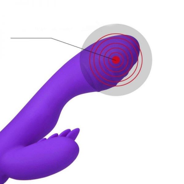 Vibrador Bun Purpura Silicona 20.2 x 3.6 cm de la tienda erótica web www.tiendaeroticaweb.es